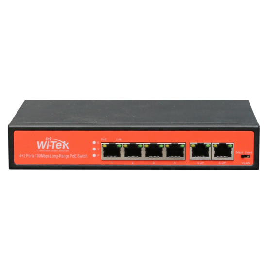 WI-PS206-I 6-портов, индустриален, PoE мрежов комутатор WI-PS206-I 6-портов, индустриален, PoE мрежов комутатор