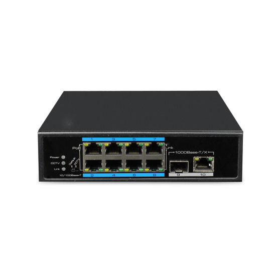 UTP7108E-POE Индустриален 10-портов PoE мрежов комутатор UTP7108E-POE Индустриален 10-портов PoE мрежов комутатор