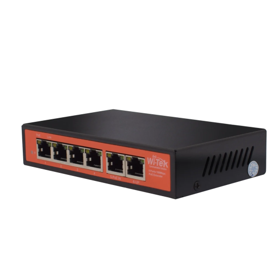 WI-PE51E PoE удължител суич с възможност за захранване с PoE WI-PE51E PoE удължител суич с възможност за захранване с PoE
