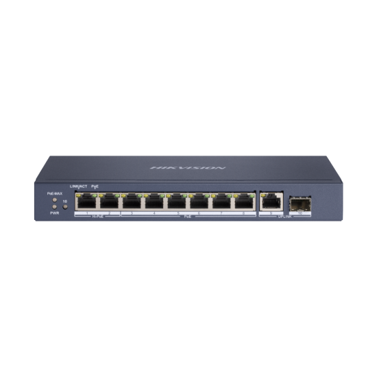 10-портов гигабитов неуправляем Hi-PoE комутатор, Hikvision, DS-3E0510HP-E 10-портов гигабитов неуправляем Hi-PoE комутатор, Hikvision, DS-3E0510HP-E