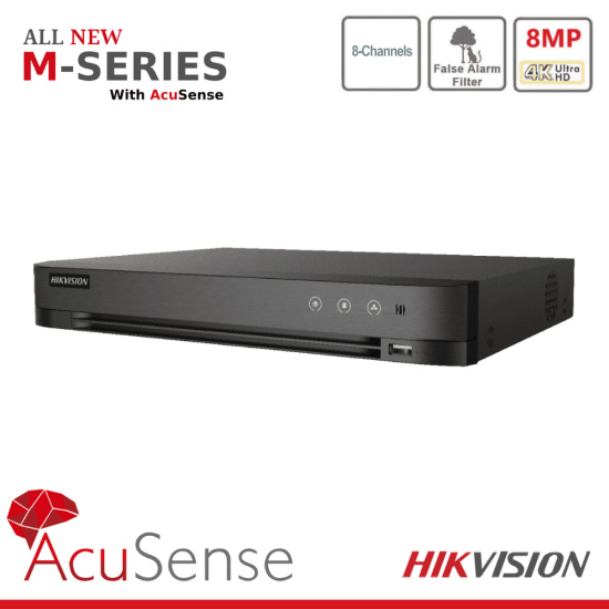 HIkvision iDS-7208HTHI-M2/S(C) 8-канален 4K пентабриден HD-TVI/AHD/CVI/IP цифров рекордер за видеонаблюдение