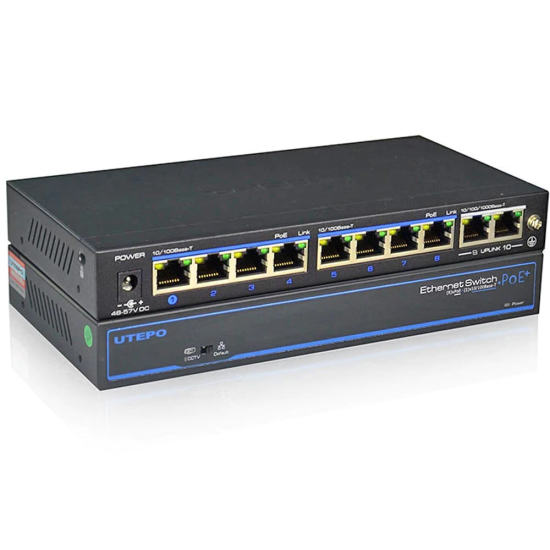UTP3-SW08-TP120-A1 / 10-портов PoE мрежов комутатор UTP3-SW08-TP120-A1 / 10-портов PoE мрежов комутатор